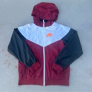 Nike Burgundy and Black Windbreaker Jacket